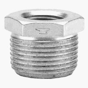 Anvil 8700130902, Malleable Iron Pipe Fitting, Hex Bushing, 1-1/4&#034; NPT Male x
