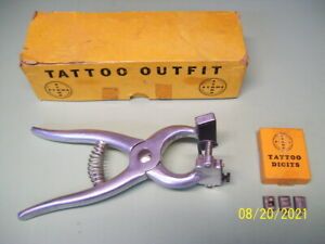 Vintage Stone Mfg. Tattoo Outfit with 3/8” Digits