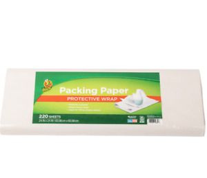 Duck Brand Packing Paper, Pack of 220 Sheets, 24 in x 24in, Packing Protector