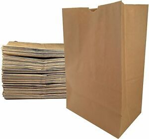 Large Paper Grocery Bags, 12x7x17 Kraft Brown Heavy Duty Sack 57 Lbs (100 count)
