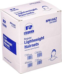 Royal 24&#034; Light Brown Light Weight Hairnet, Disposable and Latex Free, Package o
