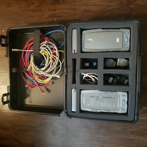 wirescope 350 HP N2600A testing kit comes with both units case and testing equip