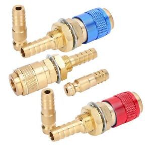 2Pcs 10mm Water Cooled Gas Welding Torch Quick Fitting Hose Connector Adapter