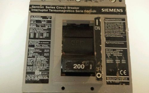 Siemens hfxd63b200 sentron series circuit breaker for sale