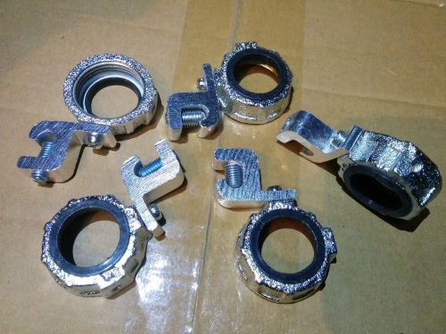 (5 pc) rigid conduit insulated grounding bushing threaded 2&#034; metal insulating for sale