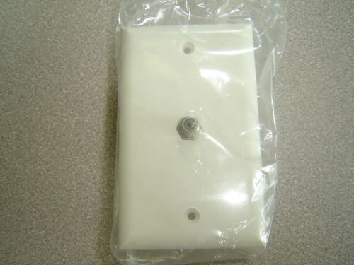 Epco coax3w f-connector coax wht. wall mount plate jacks with 2-way splitter new for sale