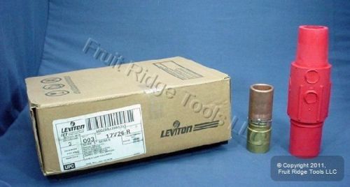 3 leviton red female cam plugs 17 series 500-750 mcm crimped 690a 600v 17v26-r for sale