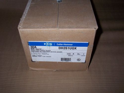 Nib cutler hammer dh261ugk 30 amp 600v non fused safety switch disconnect blue for sale