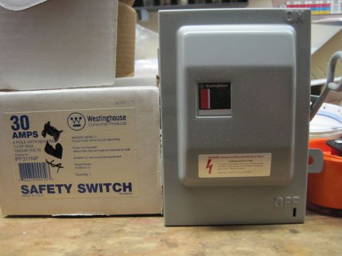 WESTINGHOUSE PF311NP 30A 120/240VAC SAFETY SWITCH INDOOR