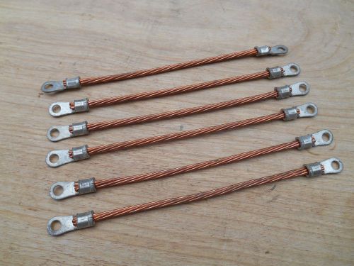 Copper ground straps ,ground wires , lot of 6 for sale