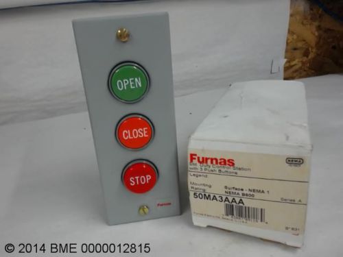 Furnas 50ma3aaa,, standard duty control station, 3 push button for sale