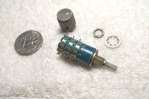 1 Rotary Switch  w/knob   3P/8T   non-shorting smaller size (1/2&#034;dia.) switch