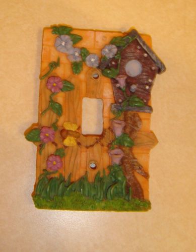Collectible Bird House Single Toggle switch plate, used