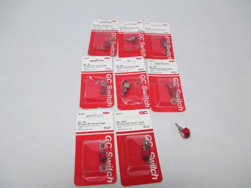 Lot 9 new gc electronics 35-010 on-on miniature bat handle toggle switch d341255 for sale