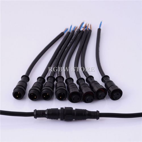 100pairs 2 core 2pin,black,engineering plastics,pbt,waterproof ip67,led connctor for sale