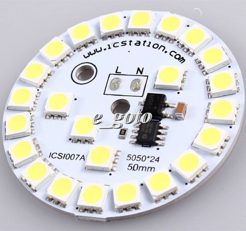 7W 5050 White LED Light Emitting Diode SMD 220V Highlight Lamp Panel 50mm good