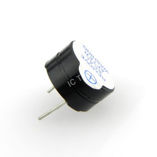 100pcs 5v active buzzer continuous black color beep 12 x 6.4mm for sale