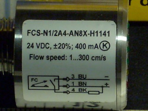 New turck fcs-n1/2a4-an8x-h1141 flow monitor 316ss 1450psi water oil 80c 6 led for sale