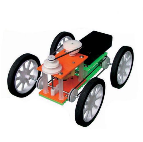 BEST US Speeds Belt Drive DIY Car Hobby Robot Puzzle IQ Gadget Model Car