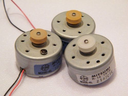 LOT OF 3 !!! Mitsumi DC Mini-Motors M25E-4L Series