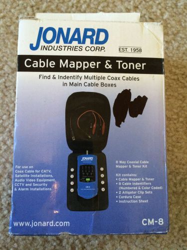 Jonard cm-8 cable mapper &amp; toner - cm-8 new! for sale