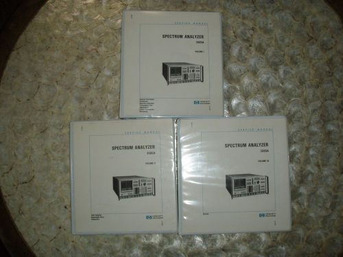 HP 3585A Spectrum Analyzer Service Manuals  Volumes 1, 2, and 3