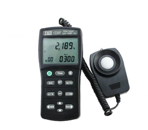 Tes-1339r professional data logger light meter 0.01 to 999900 lux pc data record for sale