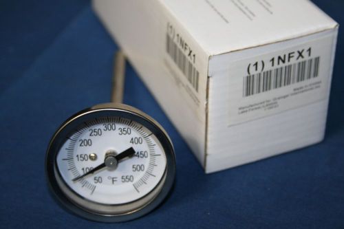 3 new bimetal thermometers 50 to 550f stainless 2&#034; dial 1nfx1 grainger threaded for sale