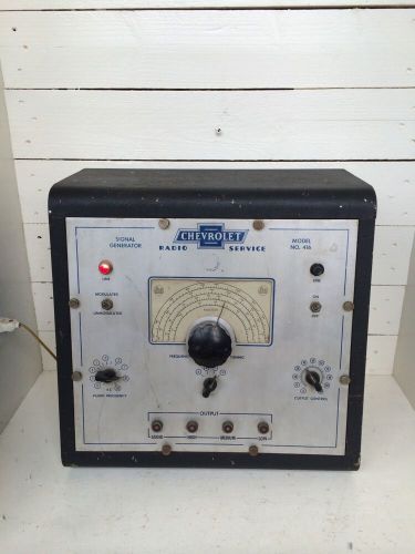 Vintage Chevrolet Radio Service 416 Signal Generator Chevy Sign Rat Rod Garage