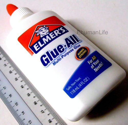 Elmer&#039;s Glue-All Multi-Purpose 4 FL OZ 118 mL Dry  Clear Bonds Non-Toxic i452