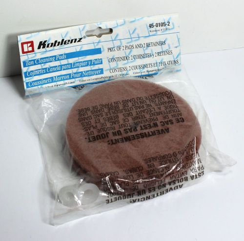 Koblenz Tan Cleaning Pads - 2 pack with clips 45-0105-2