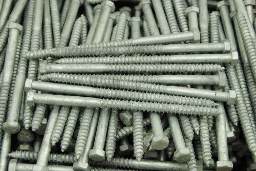 (40) hex head 3/8 x 7&#034; lag bolts galvanized wood screws for sale