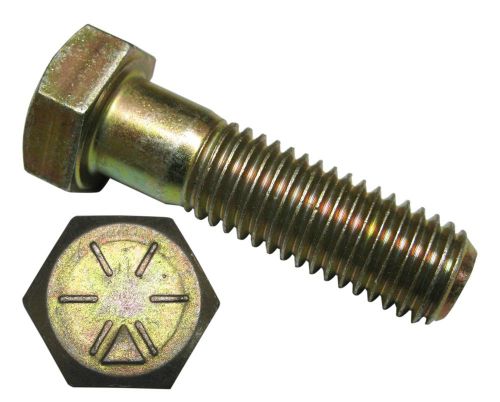 Infasco 1 1/4-7x5 grade 8 hex bolt / cap screw unc yellow zinc pk 15 for sale