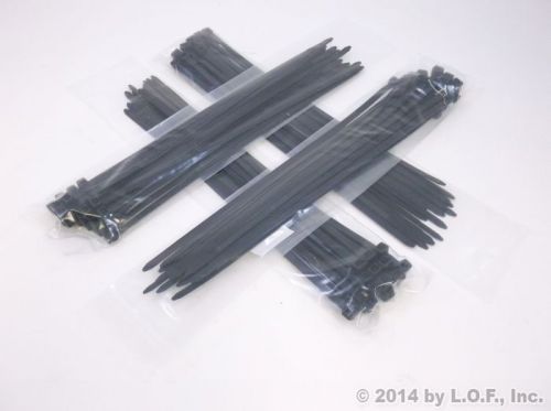 100 heavy duty 7.2mm x 350mm cable zip tie down strap wire nylon wrap black for sale