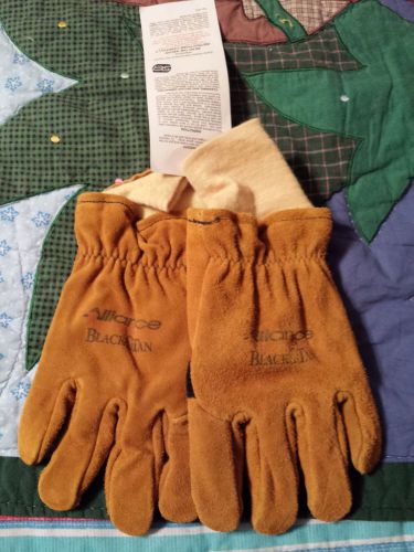 Alliance black &amp; tan fire fighting gloves for sale