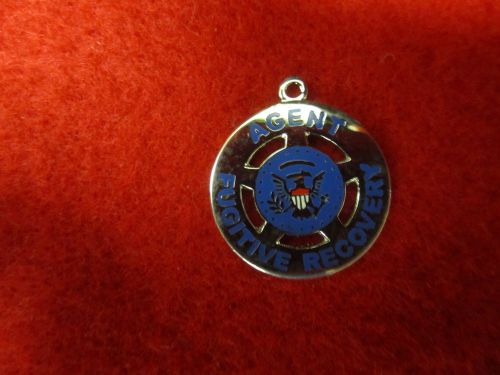 Fugitive Recovery Agent Pendent.  Chrome Finish..