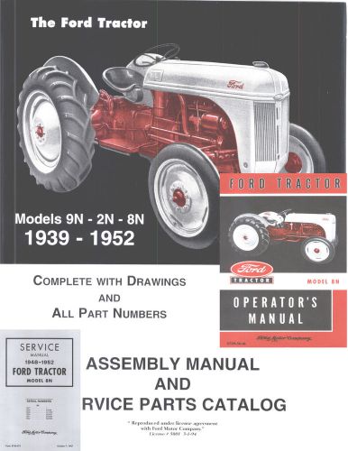 Ford 8n 9n tractor service manual  repair workshop manuals 3 in 1 mailed cd for sale