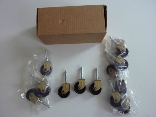 CASTERS - -  STEM METAL ---- PLASTIC WHEEL  &#034; NEW &#034;