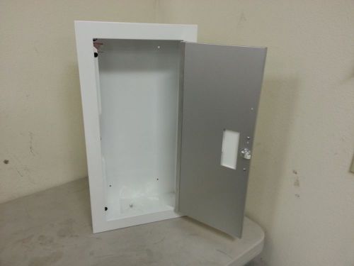 FIRE EXTINGUISHER CABINET J.L. INDUSTRIES USED WHITE  STEEL FIRE SAFETY FS201