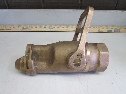 Akron 2-1/2&#034; brass fog nozzle coast guard/navy fire w/ hv25 tip new no box m/o!! for sale