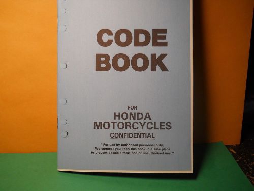 CURTIS CODE BOOK  (HONDA  MOTORCYCLE)