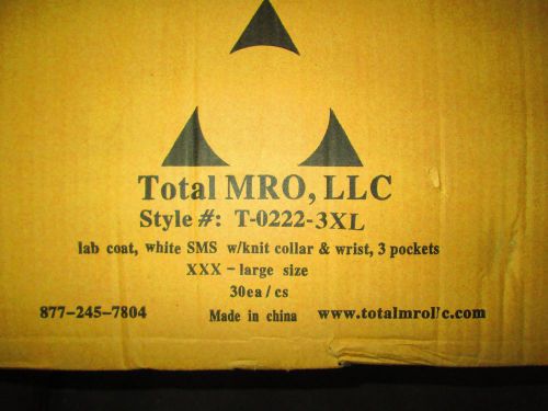 CASE OF 30 MRO LAB COAT 3X KNIT WRIST AND COLLAR 3 POCKET  T-0222-2X (58)