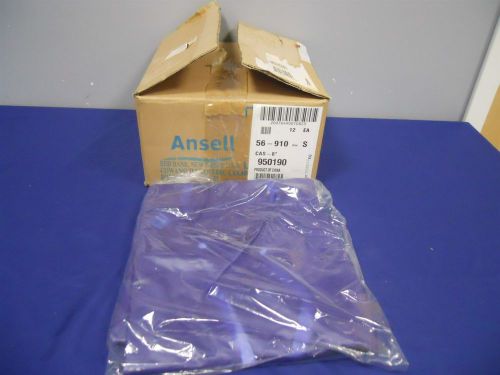 Lot 11x NEW Ansell 56-910 Blue Vinyl Coat Apron Size S New 950190 Clean Room