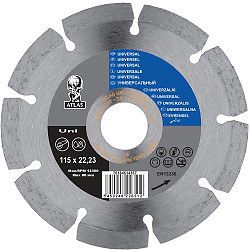 Atlas diamond saw blade universal 115 x 7 x 2 x 22.23mm brand new fast delivery for sale