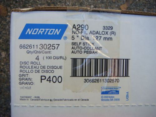 One sealed box of norton self-stick sanding discs for sale