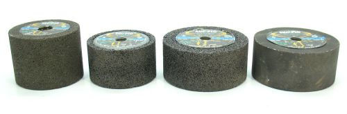 Lot of 4 comet grinding wheel drums, 1/2 threaded&#034; bore, different grits &amp; diam for sale