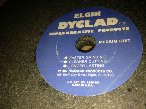 ELGIN DIAMOND GRINDING WHEEL / DYCLAD  8 X 1/2 X 1/2 MED.  CARBIDE SHARPENING