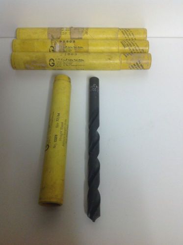 33/64&#034; jobbers length drills staight shank hss gw #1330b lot of 4 for sale