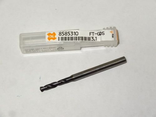 New osg 3.1mm 2fl screw machine length carbide twist drill tialn coated 8585310 for sale