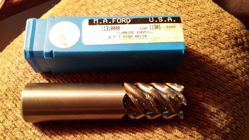 1 in. six flute end mill, carbide, 2 available for sale